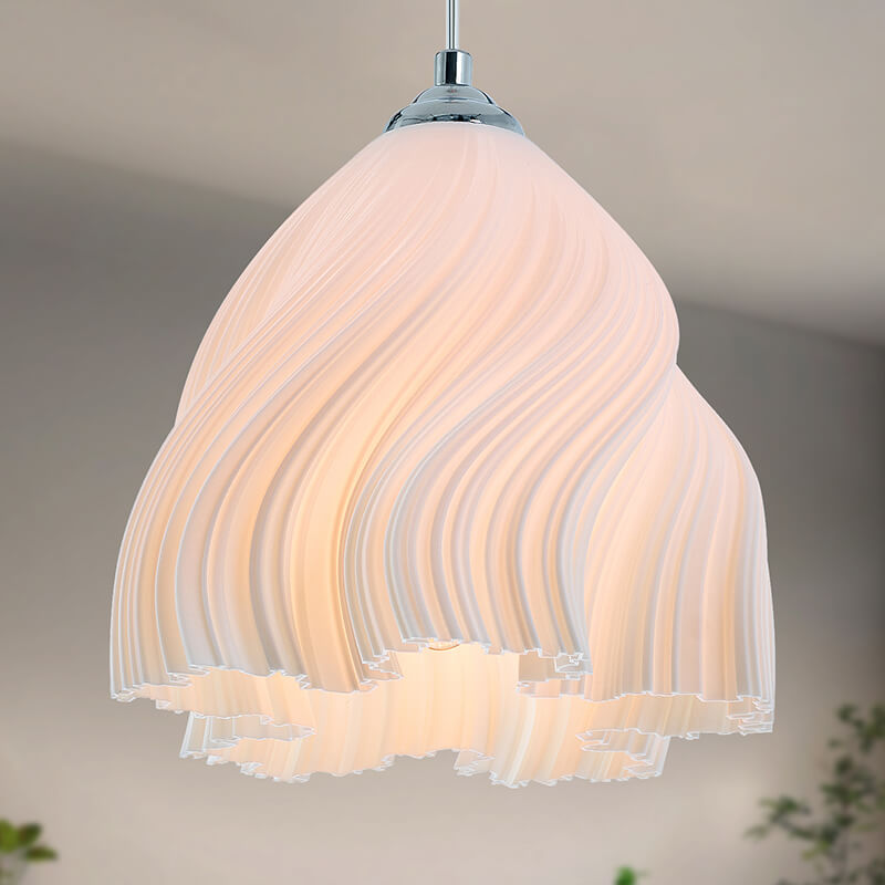 White Simple Petal Design Pendant Light