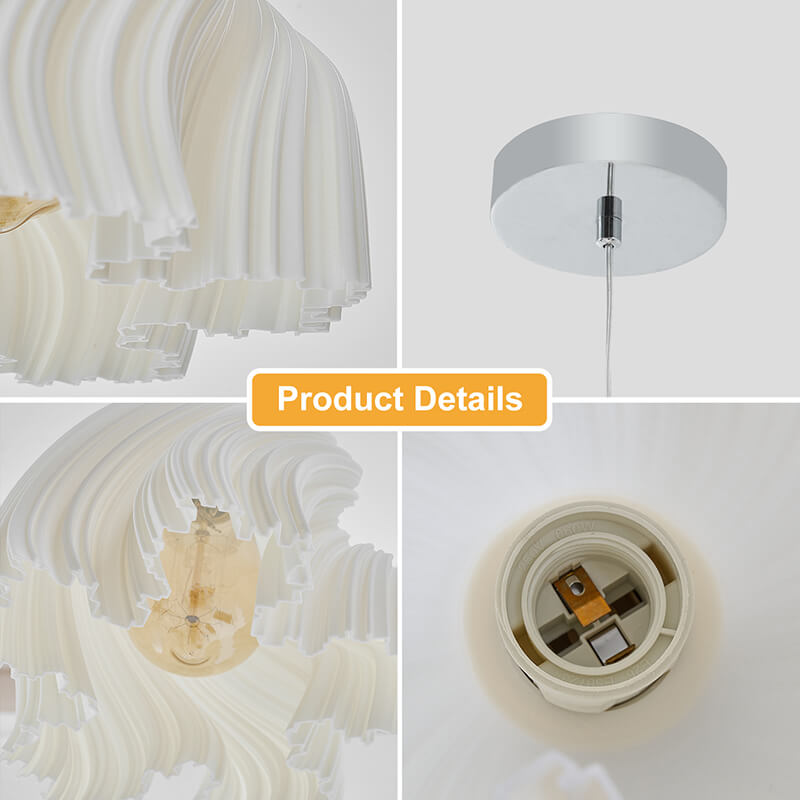 White Simple Petal Design Pendant Light