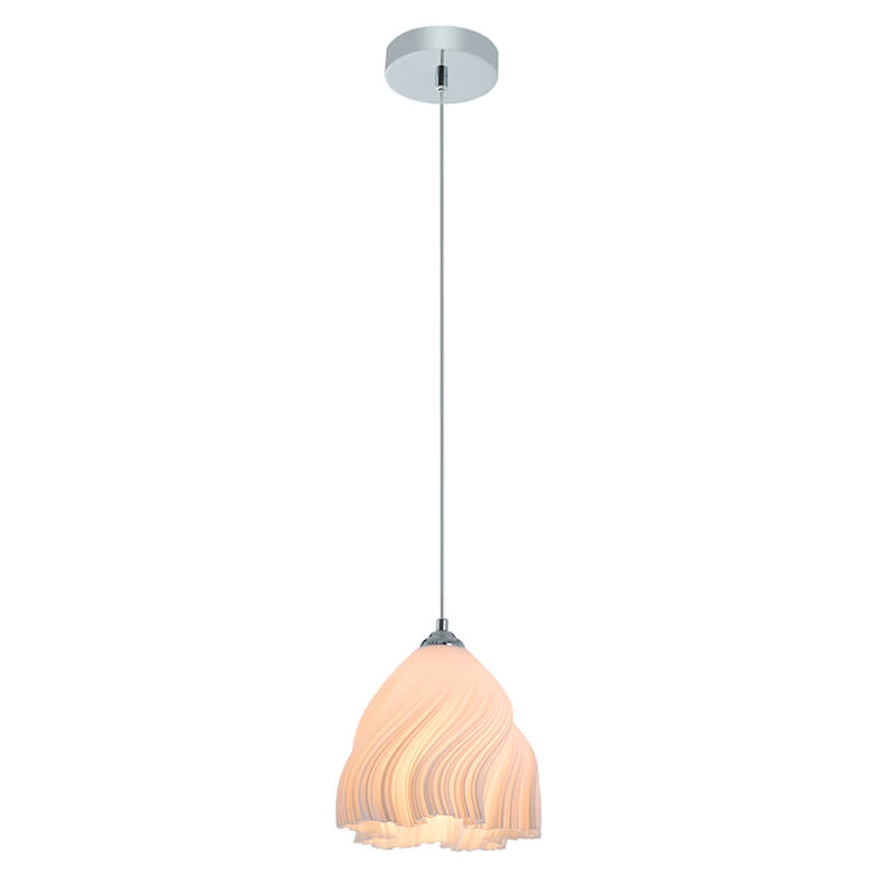 White Simple Petal Design Pendant Light