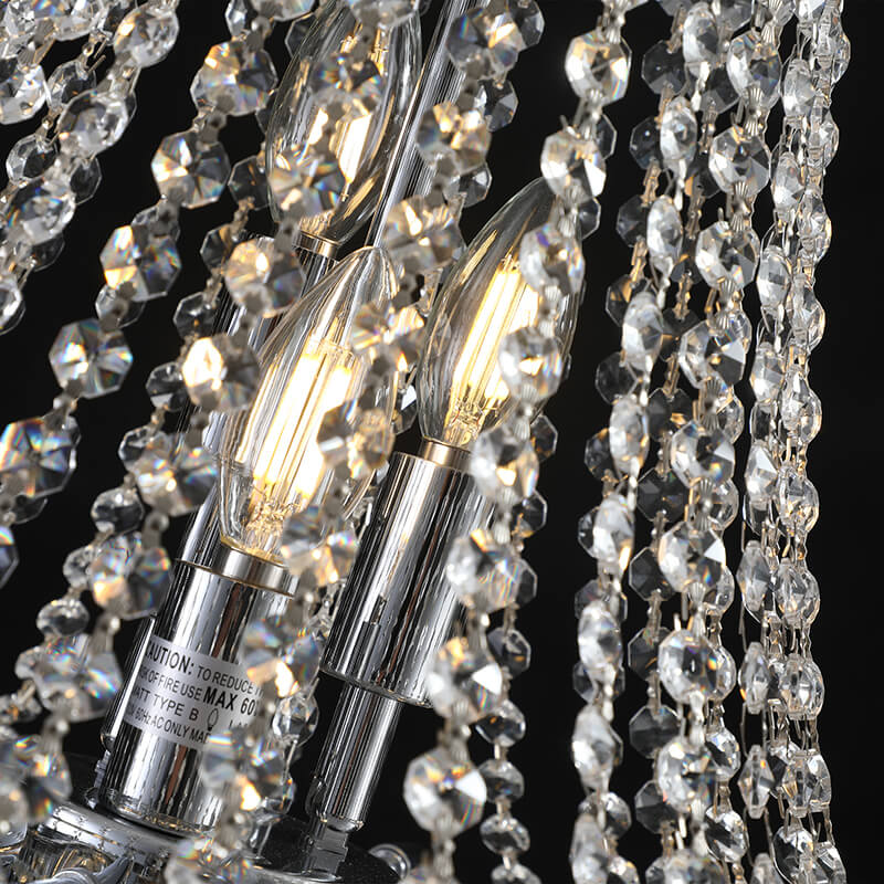 Contemporary Luxury Chrome Crystal Chandelier