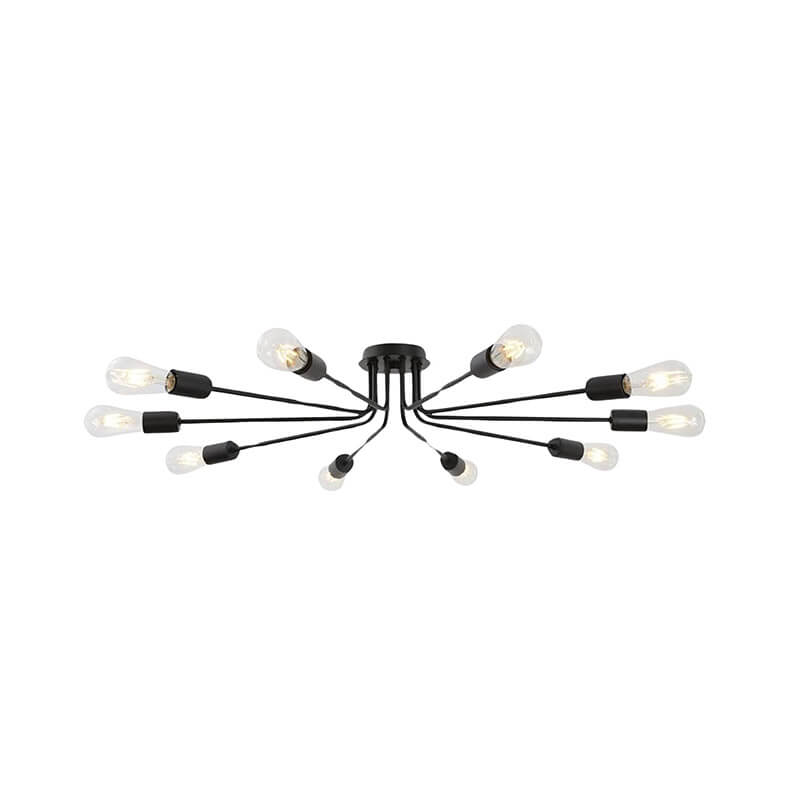 10-Light Sputnik Semi Flush Mount Light