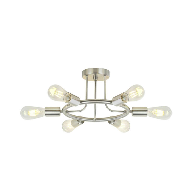 6-Light Semi Flush Mount Ceiling Light