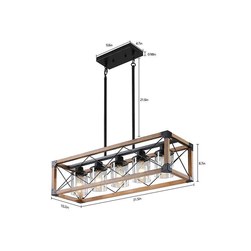 a kitchen island chandelier dimensions