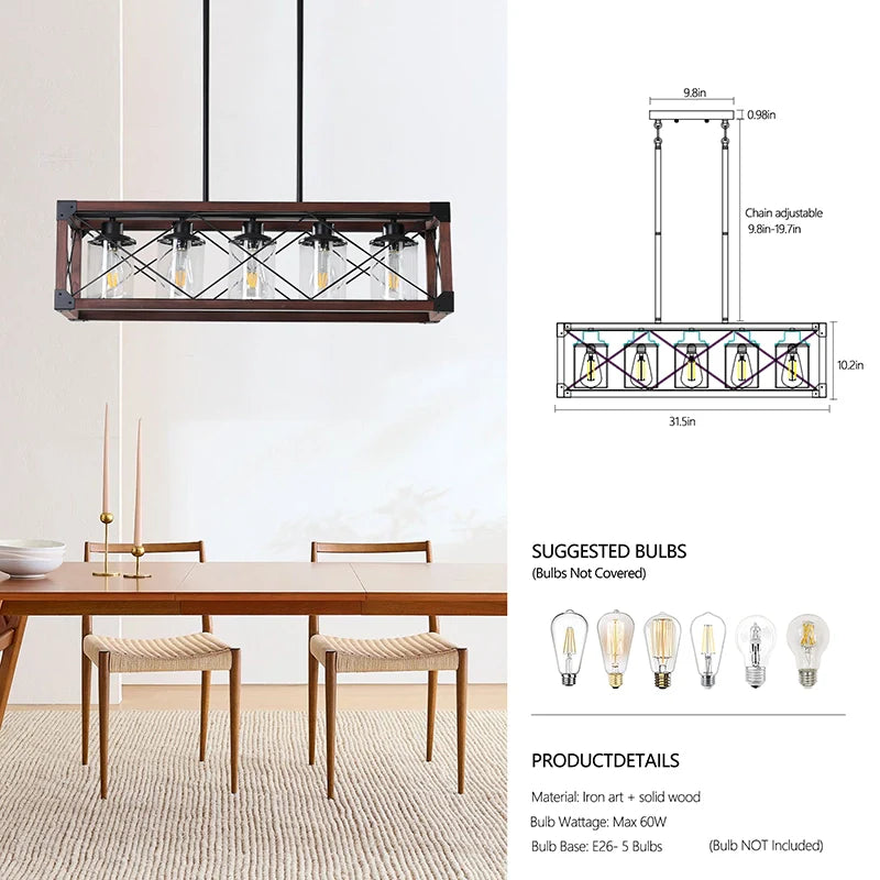 different parts of a kitchen island chandelier