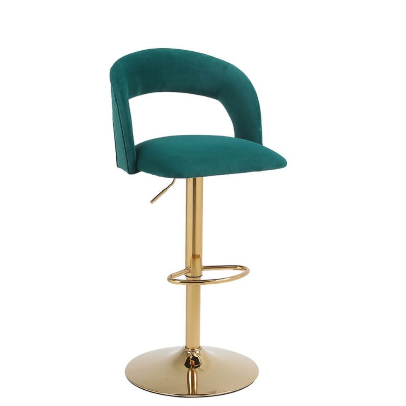 20" Emerald Swivel Velvet Counter Height Bar Stool 