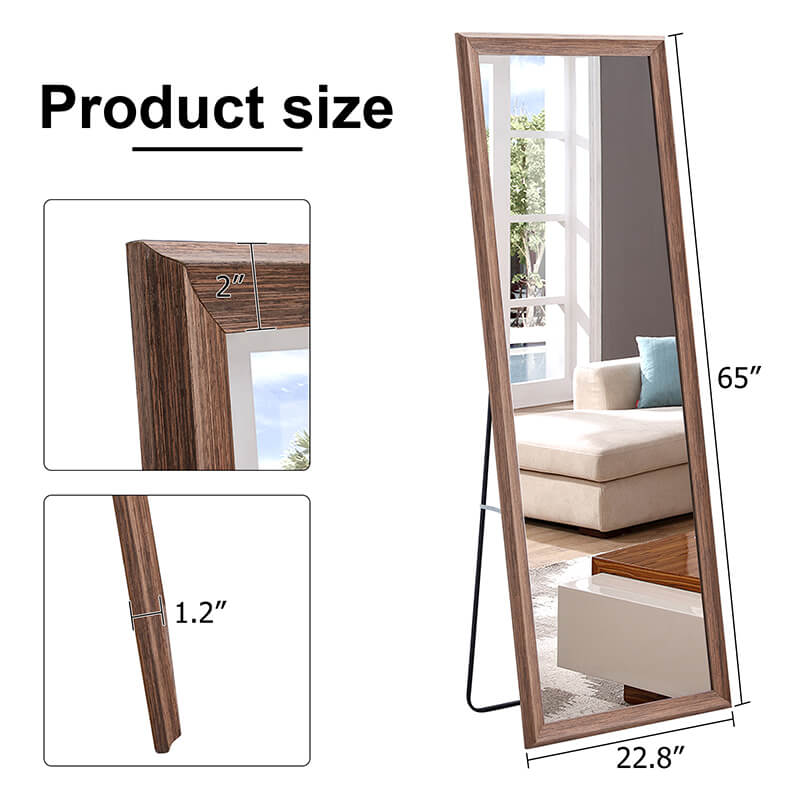 A product dimension of the 22.8"L Third Generation Decorative Floor Mirror 