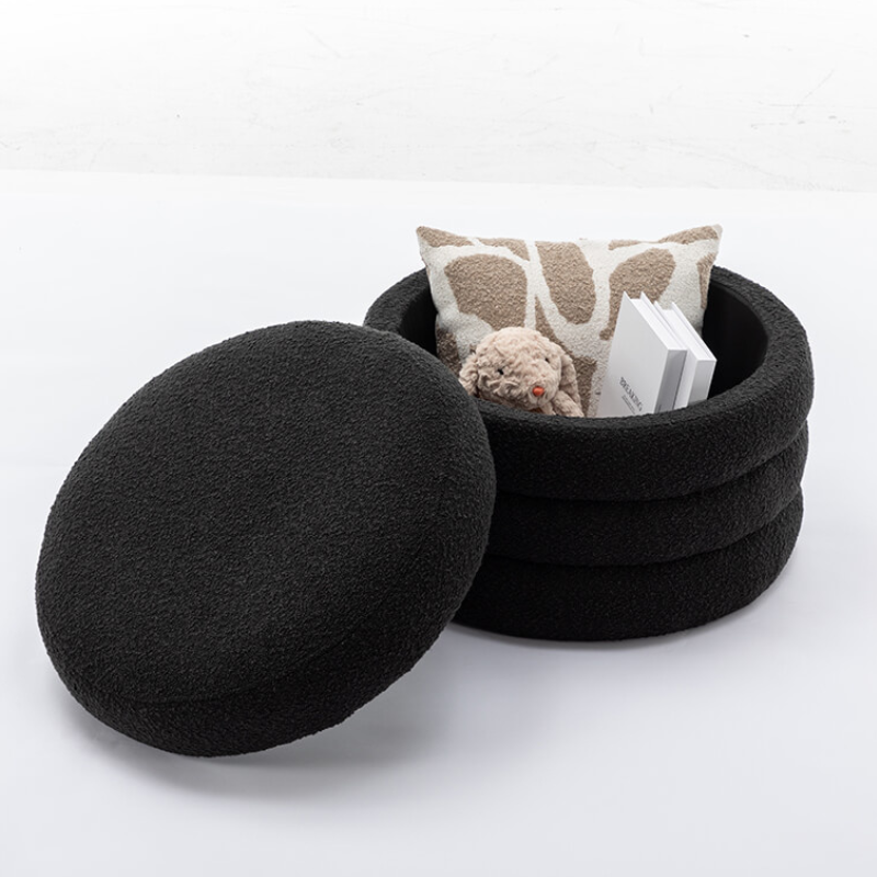 Round Storage Ottoman