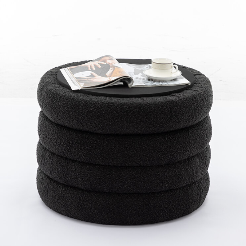 Round Storage Ottoman