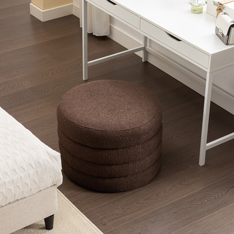 Round Storage Ottoman