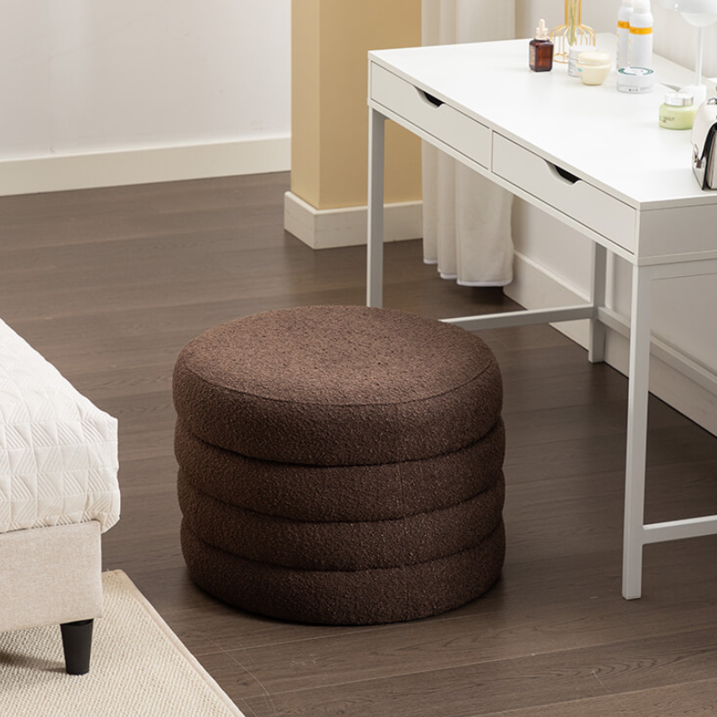 Round Storage Ottoman