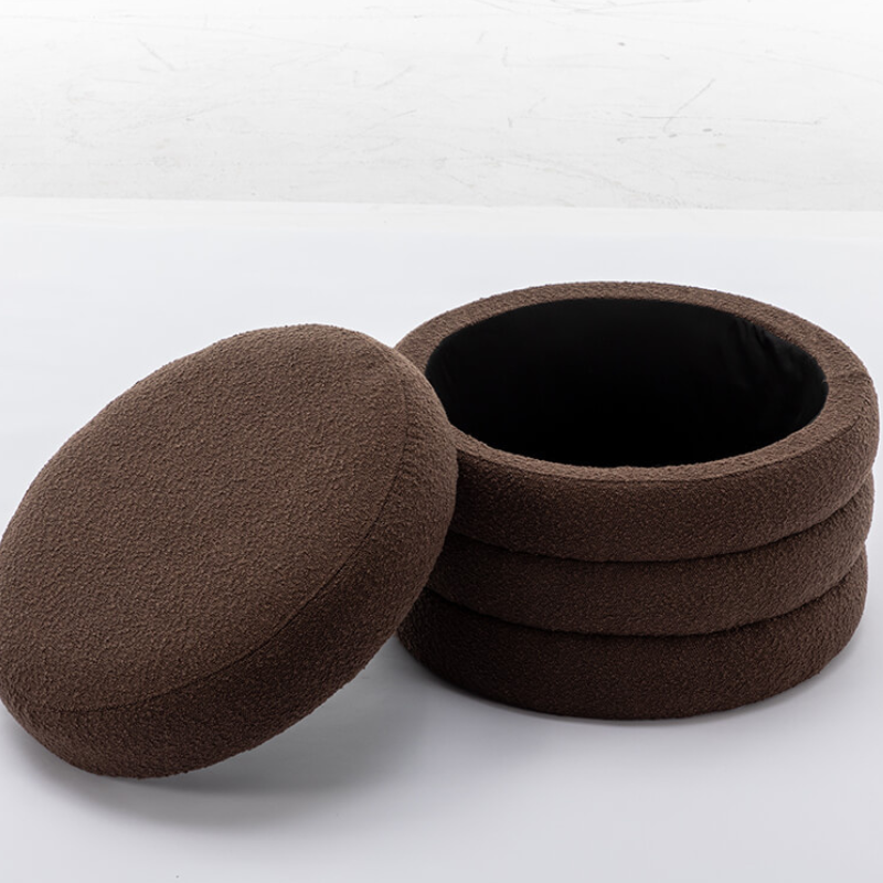 Round Storage Ottoman