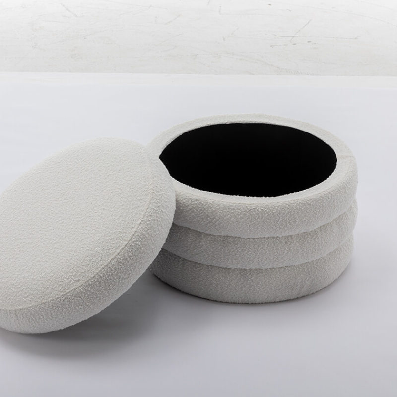 Round Storage Ottoman 