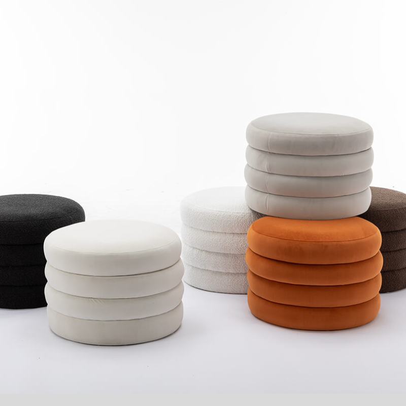 Round Storage Ottoman 