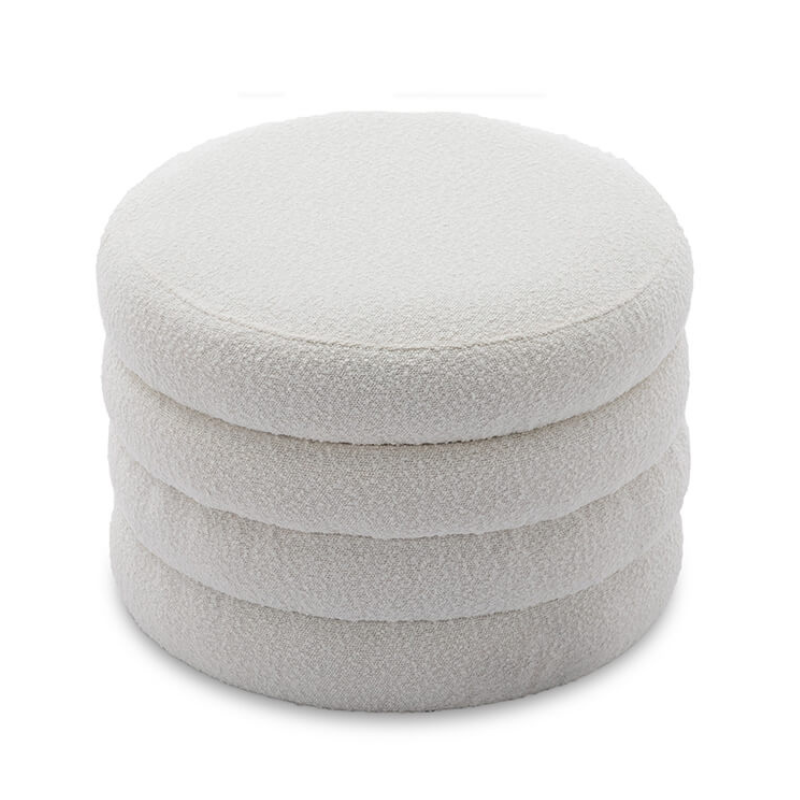 Round Storage Ottoman 