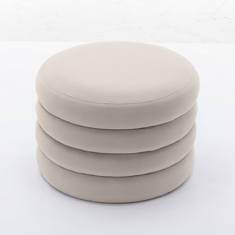 Round Storage Ottoman 