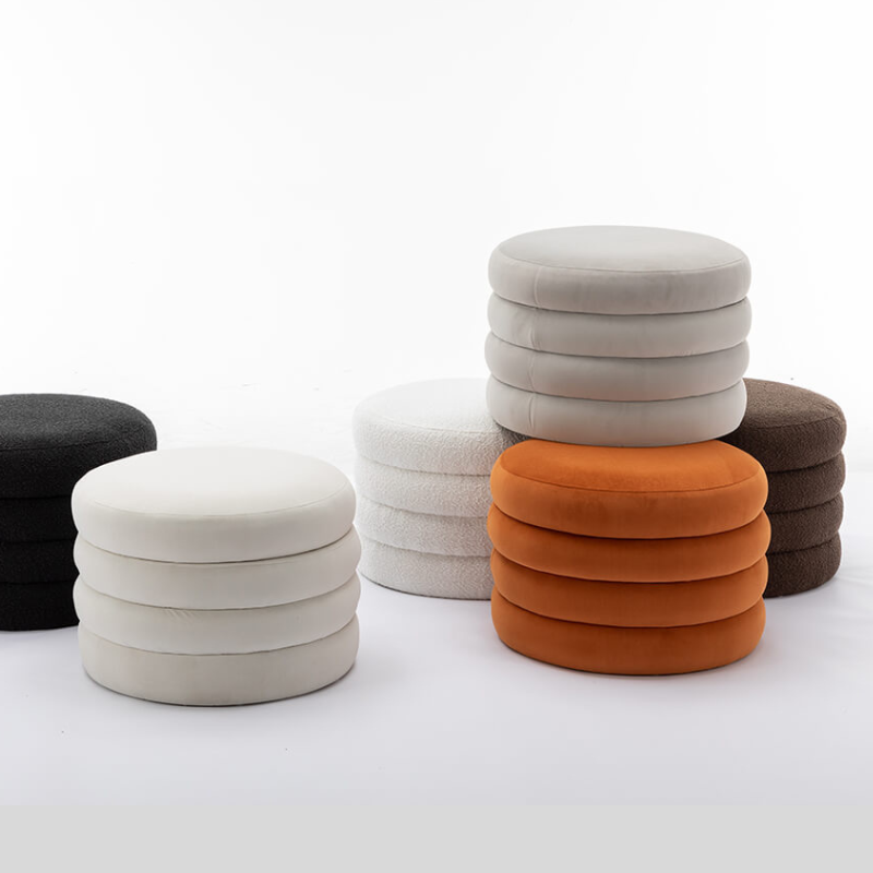 Round Storage Ottoman 