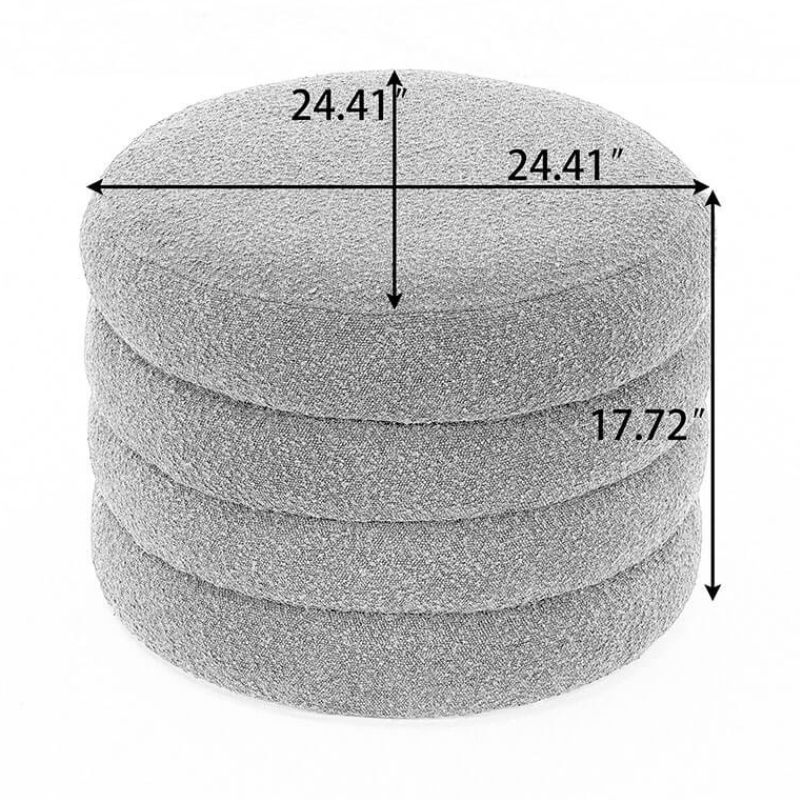 Round Storage Ottoman 