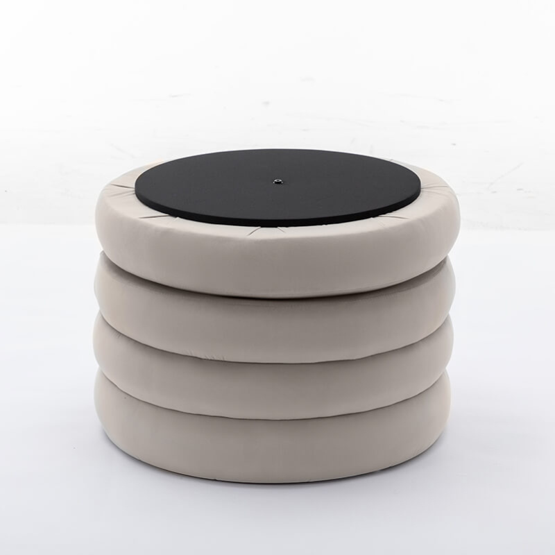 Round Storage Ottoman 