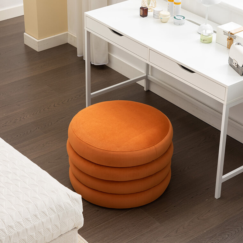 Round Storage Ottoman 