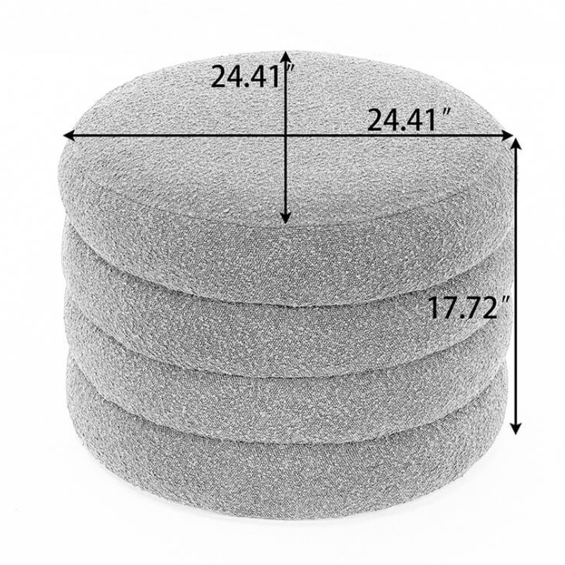 Round Storage Ottoman 