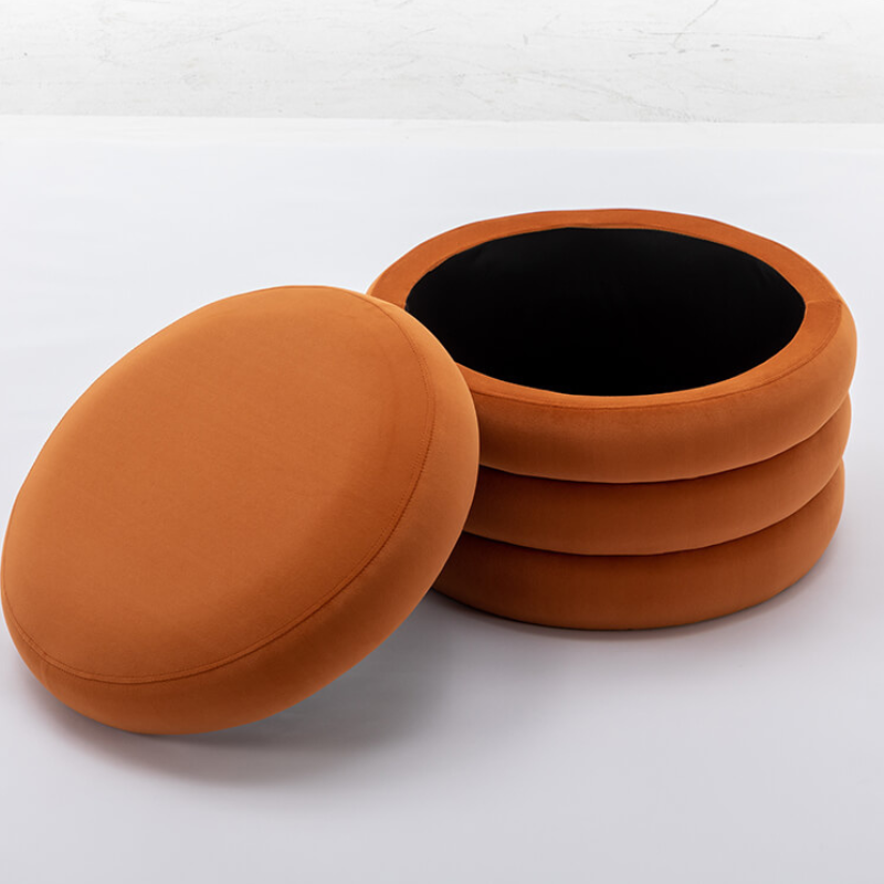 Round Storage Ottoman 