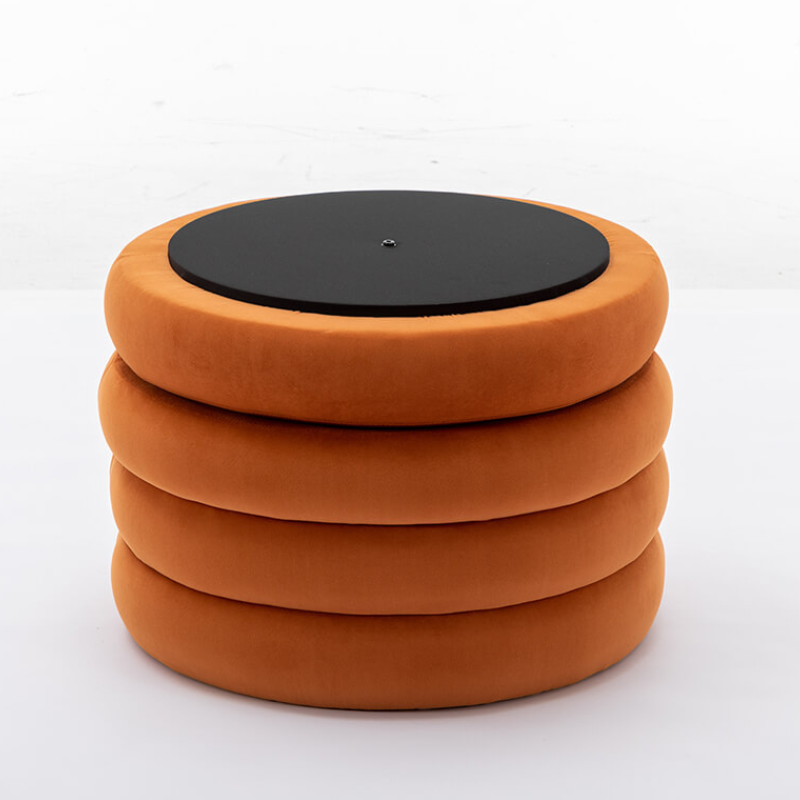 Round Storage Ottoman 