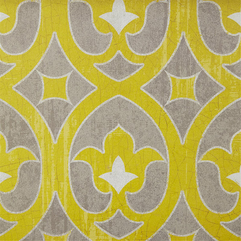 3-Piece Patterned Distressed Yellow Medallion Wall Art Set