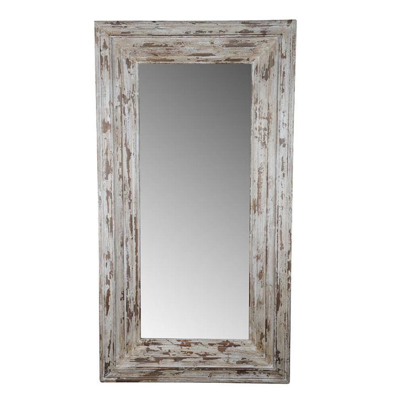 glass with rustic frame in a white background 