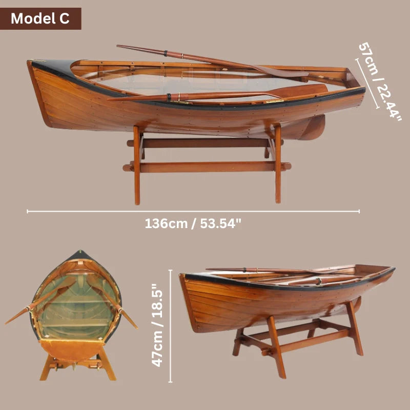 Row Boat Wooden Coffee Table