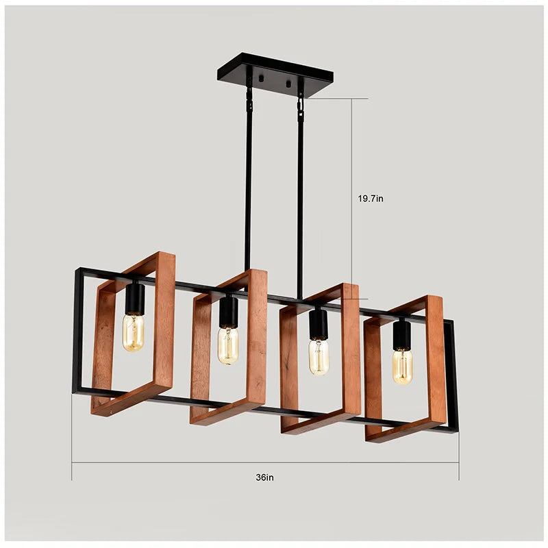 dimensions of a farmhouse kitchen island chandelier