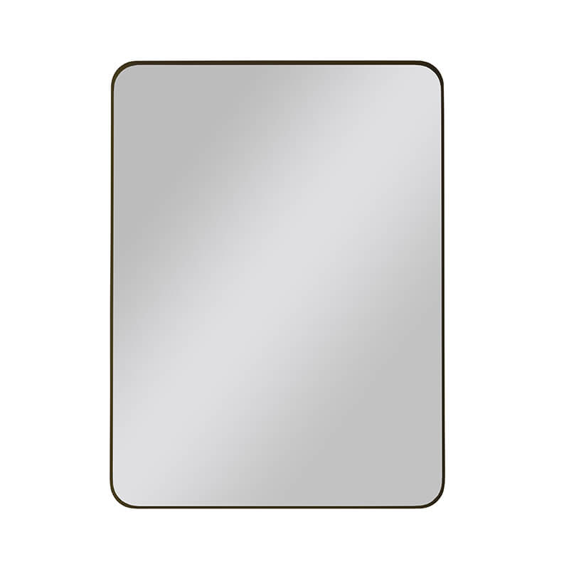 40" x 30" Black Metal Framed Rectangle Wall Mirror - Horizontal or Vertical Hanging