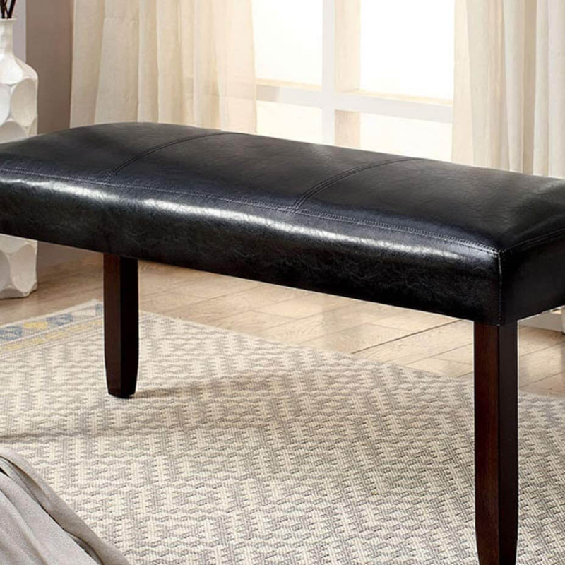 Padded Leatherette Bench