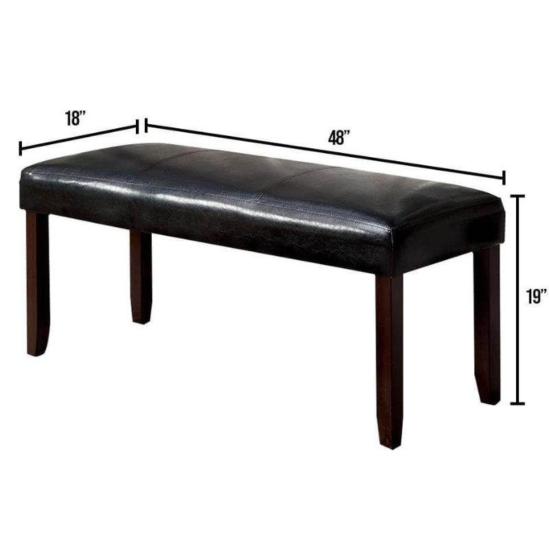 Padded Leatherette Bench