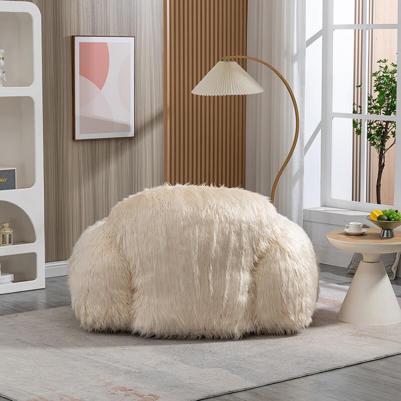 53 Modern Beige Bean Bag Sofa Chair