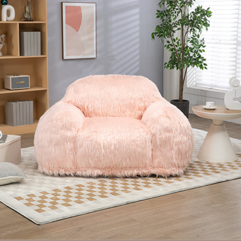 53" Modern Pink Bean Bag Sofa Chair