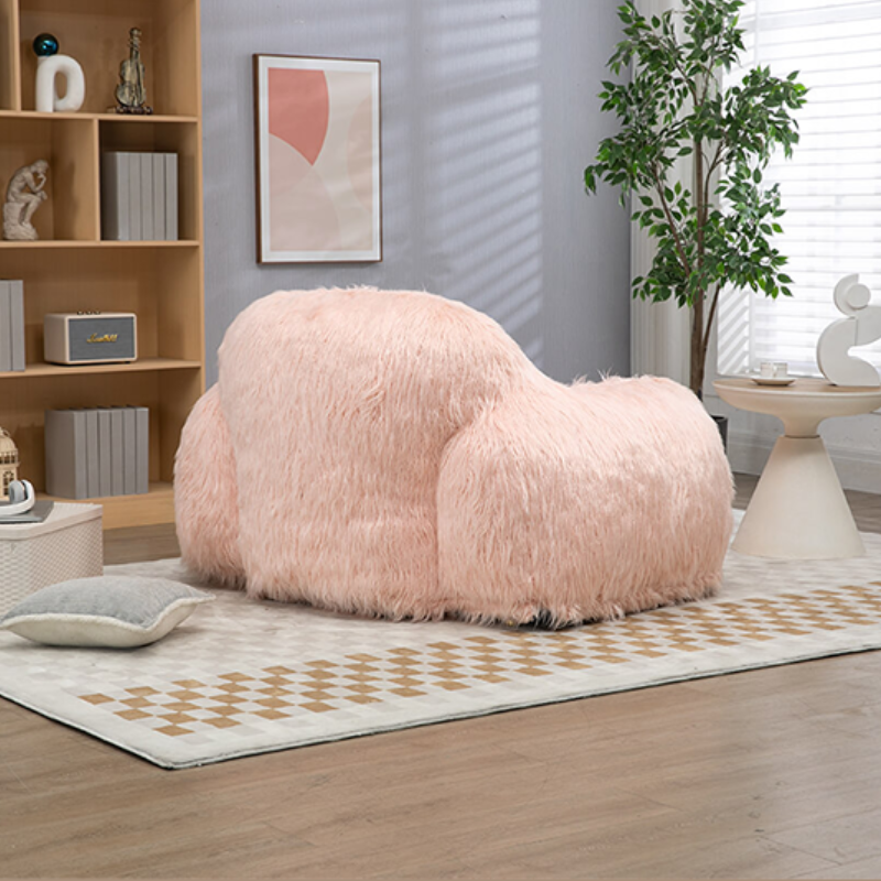 53" Modern Pink Bean Bag Sofa Chair