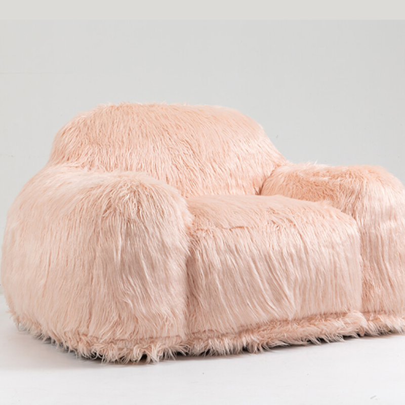 53" Modern Pink Bean Bag Sofa Chair