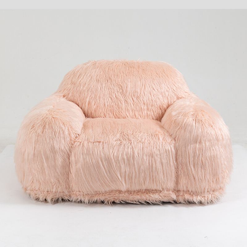 53" Modern Pink Bean Bag Sofa Chair