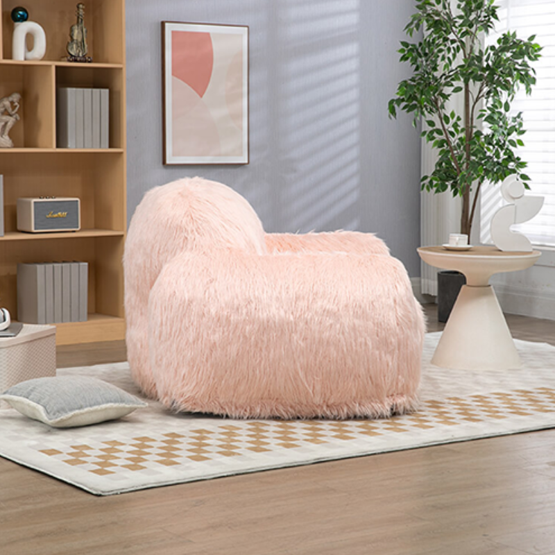 53" Modern Pink Bean Bag Sofa Chair