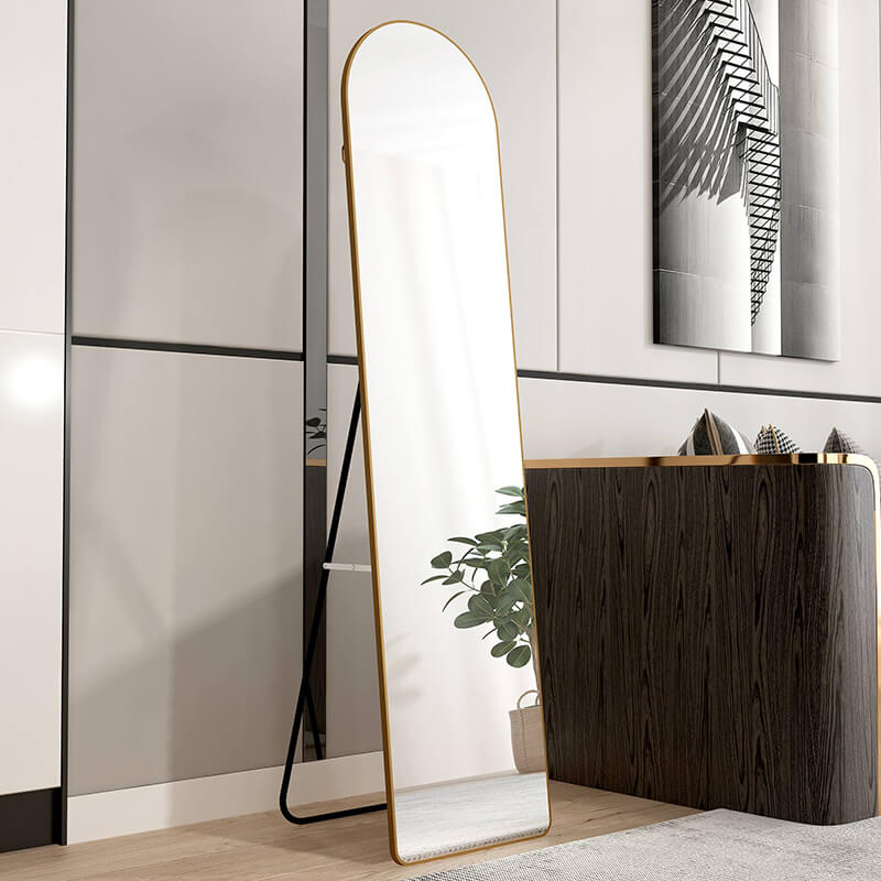 57.5" Arched Freestanding and Wall-Mount Full-Length Mirror