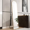 57.5" Arched Freestanding and Wall-Mount Full-Length Mirror with Gold Aluminium Alloy Metal Frame