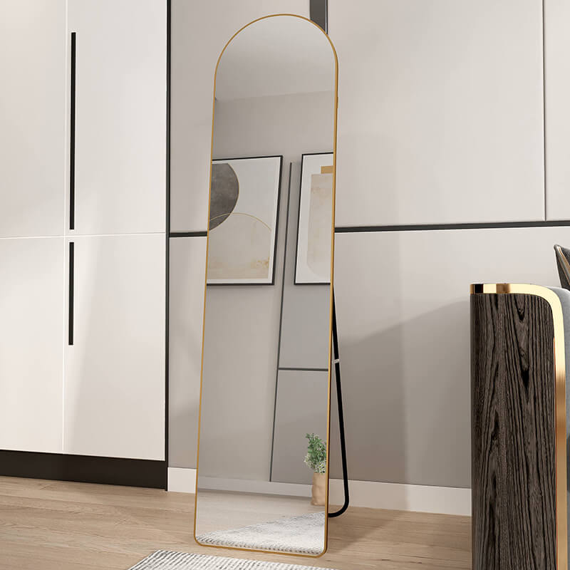 57.5" Arched Freestanding and Wall-Mount Full-Length Mirror