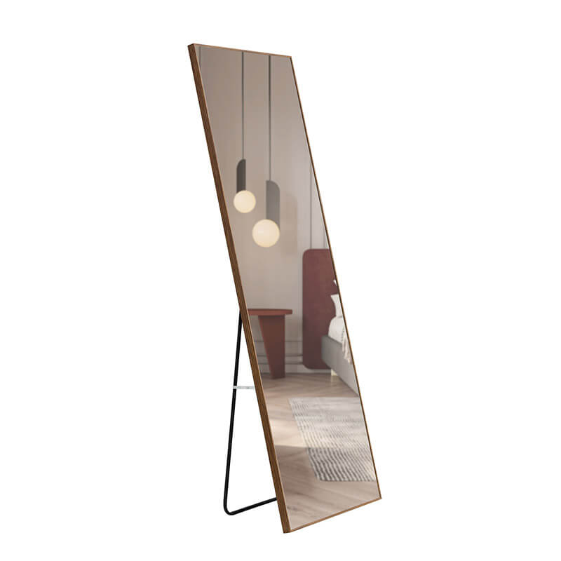 58" Third Generation Black Solid Wood Frame Large Full-length Decorative Floor Mirror