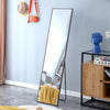 58" Third generation Rectangle Freestanding and Wall-Mount Floor Mirror with Grey Solid Wood Frame