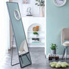 60"L Black Solid Wood Frame Large Full-length Freestanding Floor Mirror