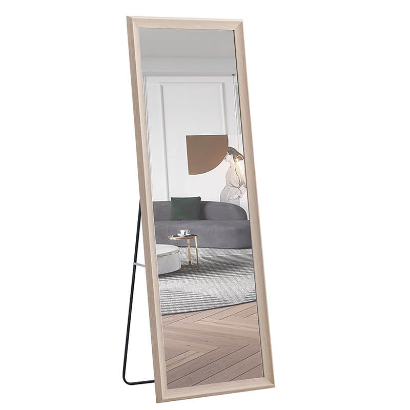 65"L x 22.8W Third Generation Light Oak Solid Wood Frame Large Full-length Decorative Floor Mirror