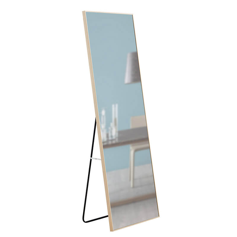 65" Third Generation Light Oak Solid Wood Frame Large Full-length Decorative Floor Mirror