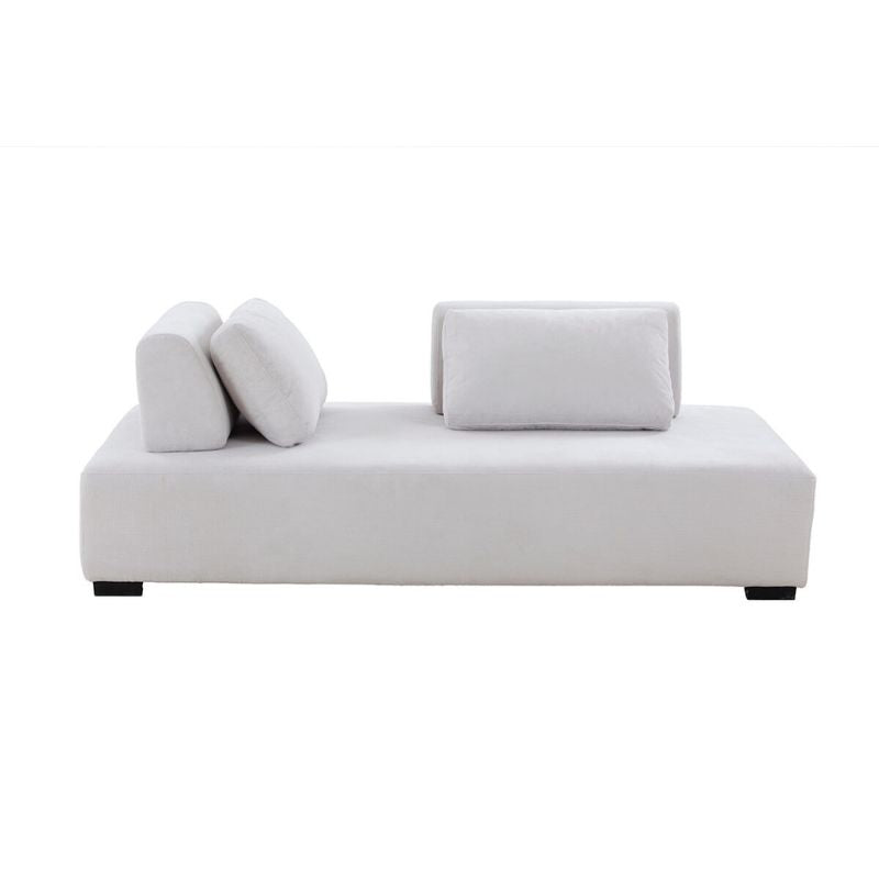 85" Minimalist Modular Beige 3-seater Sofa with Non-slip Back Cushions