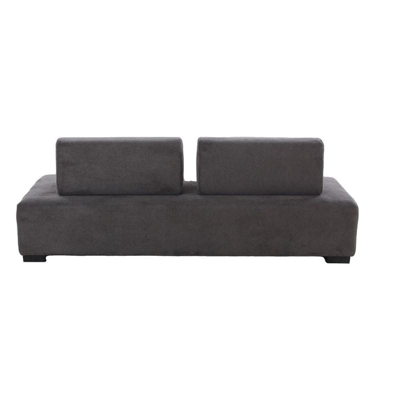 85 Minimalist Modular Grey 3-seater Sofa with Non-slip Back Cushions