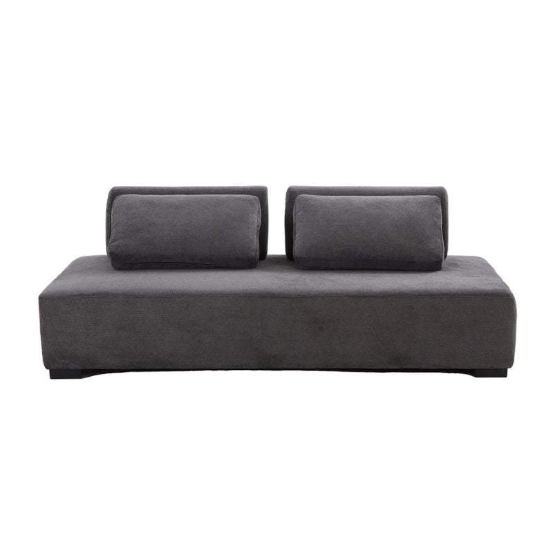 85 Minimalist Modular Grey 3-seater Sofa with Non-slip Back Cushions